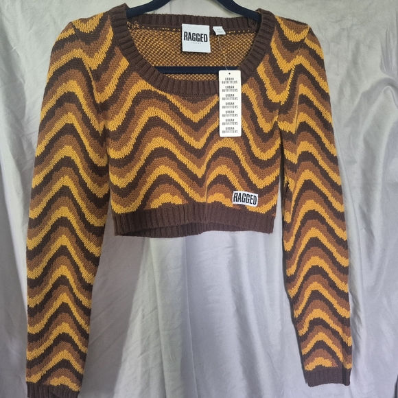 Urban Outfitters Sweaters - Ragged Jeans Urban Outfitters Brown and Yellow Sweater Xs